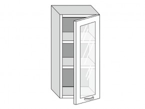 19.40.3 Шкаф настенный (h=913) на 400мм с 1-ой стекл. дверцей в Уфе - ufa.magazinmebel.ru | фото