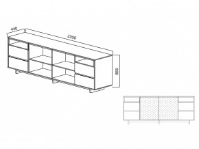 Комодино Moderno-2200 Ф1 в Уфе - ufa.magazinmebel.ru | фото - изображение 3