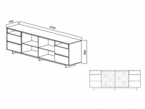 Комодино Moderno-2200 Ф2 в Уфе - ufa.magazinmebel.ru | фото - изображение 4