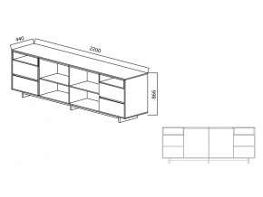 Комодино Moderno-2200 Ф6 в Уфе - ufa.magazinmebel.ru | фото - изображение 4