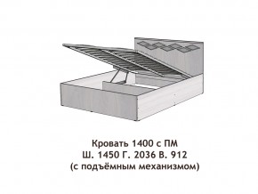 Кровать с подъёмный механизмом Диана 1400 в Уфе - ufa.magazinmebel.ru | фото - изображение 3