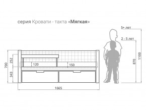 Кровать-тахта мягкая Svogen с ящиками и бортиком бежево-белый в Уфе - ufa.magazinmebel.ru | фото - изображение 2