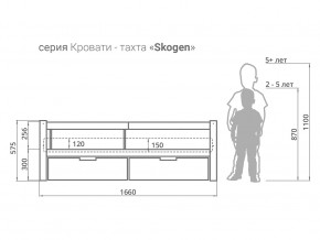 Кровать-тахта Svogen с ящиками и бортиком бежевый в Уфе - ufa.magazinmebel.ru | фото - изображение 3