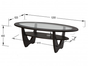 Стол журнальный Юпитер со стеклом СЖС-01 венге в Уфе - ufa.magazinmebel.ru | фото - изображение 2